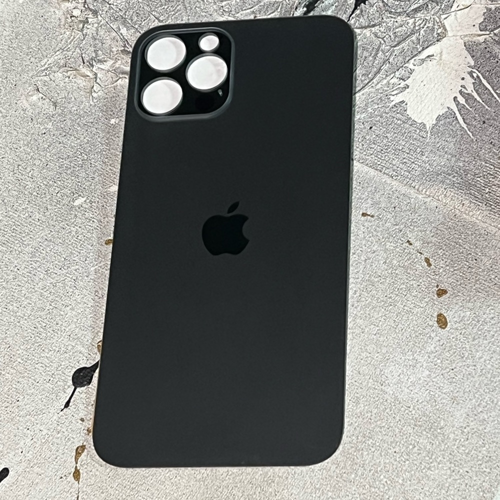 iPhone 12 Pro Max  Gray Back Glass Big Hole Replacement Part